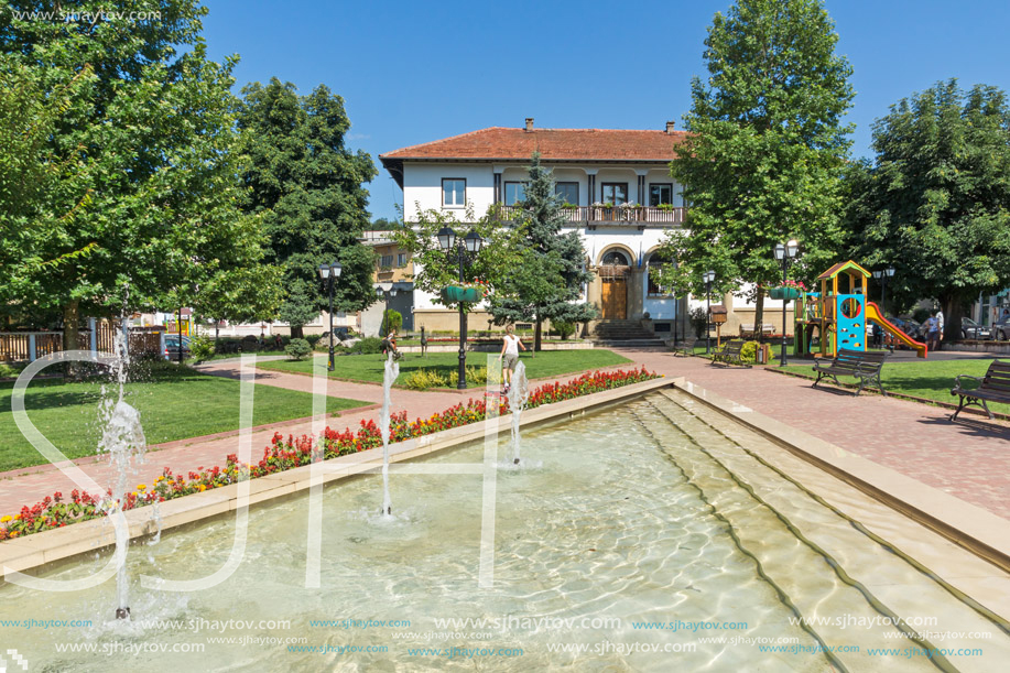 TRYAVNA, BULGARIA - JULY 6, 2018: Center of historical town of Tryavna, Gabrovo region, Bulgaria