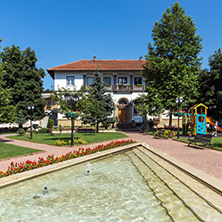 TRYAVNA, BULGARIA - JULY 6, 2018: Center of historical town of Tryavna, Gabrovo region, Bulgaria