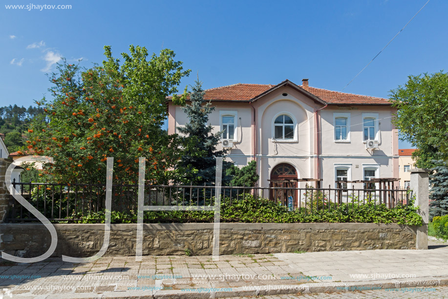 TRYAVNA, BULGARIA - JULY 6, 2018: Center of historical town of Tryavna, Gabrovo region, Bulgaria