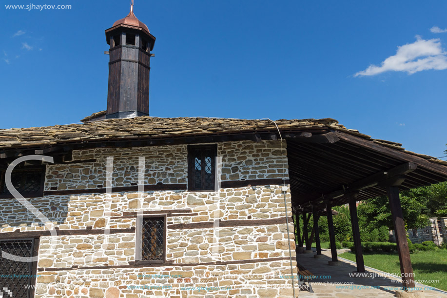 TRYAVNA, BULGARIA - JULY 6, 2018:  Medieval Church of St. Archangel Michael in historical town of Tryavna, Gabrovo region, Bulgaria