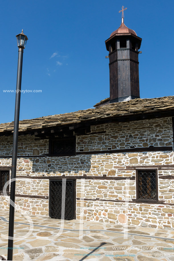 TRYAVNA, BULGARIA - JULY 6, 2018:  Medieval Church of St. Archangel Michael in historical town of Tryavna, Gabrovo region, Bulgaria