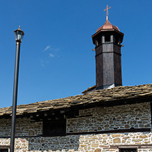 TRYAVNA, BULGARIA - JULY 6, 2018:  Medieval Church of St. Archangel Michael in historical town of Tryavna, Gabrovo region, Bulgaria