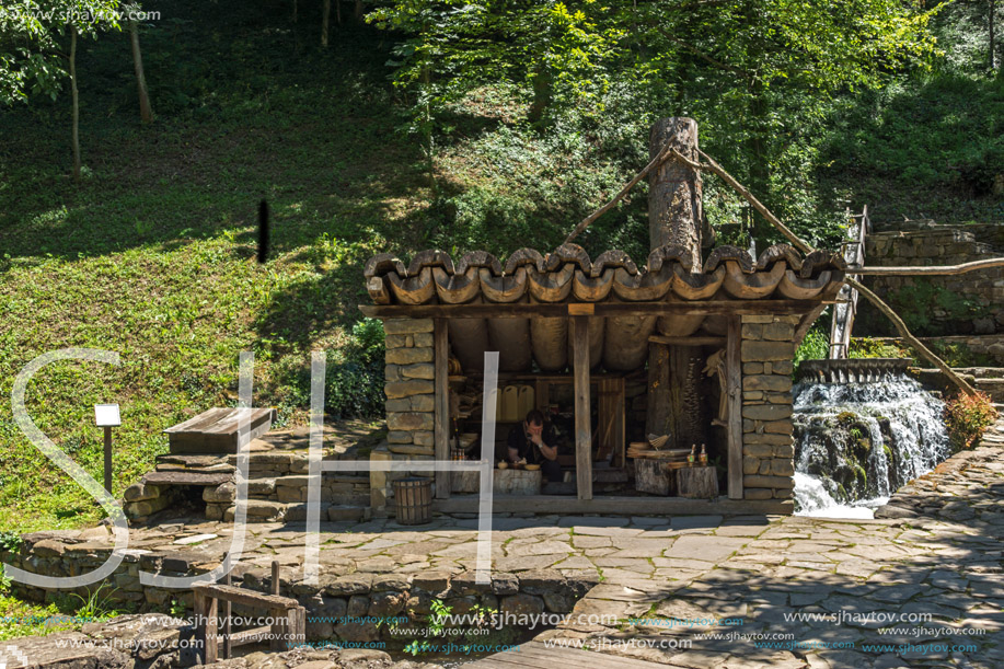 ETAR, GABROVO, BULGARIA- JULY 6, 2018: Craft workshop  in Architectural Ethnographic Complex Etar (Etara) near town of Gabrovo, Bulgaria