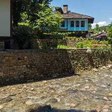 ETAR, GABROVO, BULGARIA- JULY 6, 2018: Old house in Architectural Ethnographic Complex Etar (Etara) near town of Gabrovo, Bulgaria