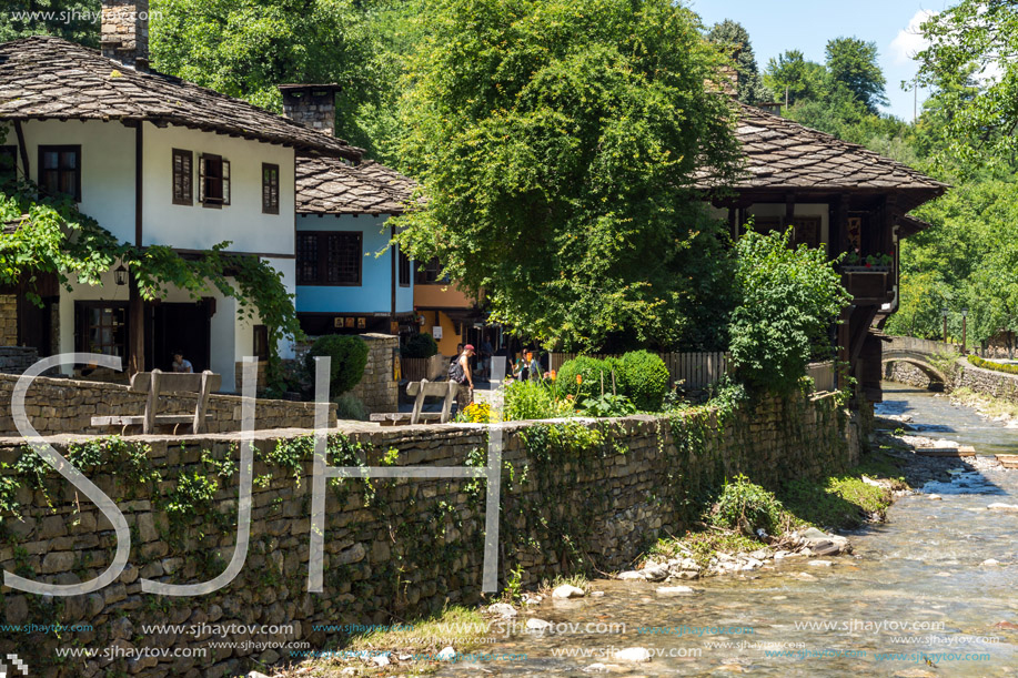 ETAR, GABROVO, BULGARIA- JULY 6, 2018: Old house in Architectural Ethnographic Complex Etar (Etara) near town of Gabrovo, Bulgaria