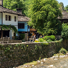 ETAR, GABROVO, BULGARIA- JULY 6, 2018: Old house in Architectural Ethnographic Complex Etar (Etara) near town of Gabrovo, Bulgaria