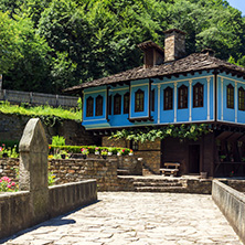 ETAR, GABROVO, BULGARIA- JULY 6, 2018: Old house in Architectural Ethnographic Complex Etar (Etara) near town of Gabrovo, Bulgaria