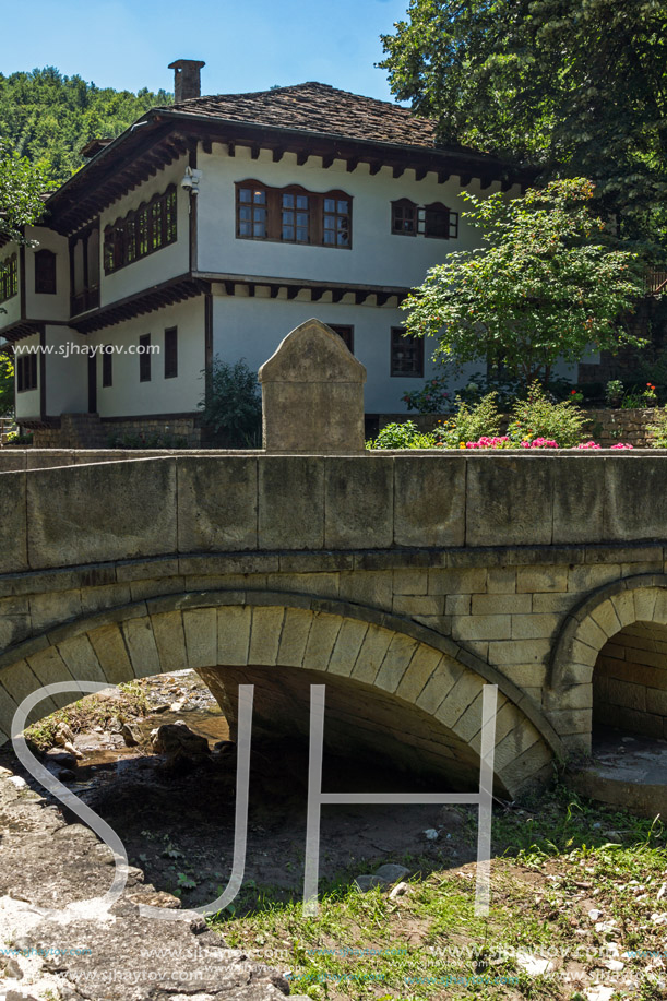 ETAR, GABROVO, BULGARIA- JULY 6, 2018: Old house in Architectural Ethnographic Complex Etar (Etara) near town of Gabrovo, Bulgaria