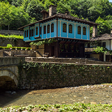 ETAR, GABROVO, BULGARIA- JULY 6, 2018: Old house in Architectural Ethnographic Complex Etar (Etara) near town of Gabrovo, Bulgaria