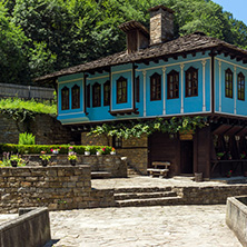 ETAR, GABROVO, BULGARIA- JULY 6, 2018: Old house in Architectural Ethnographic Complex Etar (Etara) near town of Gabrovo, Bulgaria