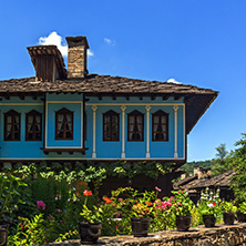 ETAR, GABROVO, BULGARIA- JULY 6, 2018: Old house in Architectural Ethnographic Complex Etar (Etara) near town of Gabrovo, Bulgaria