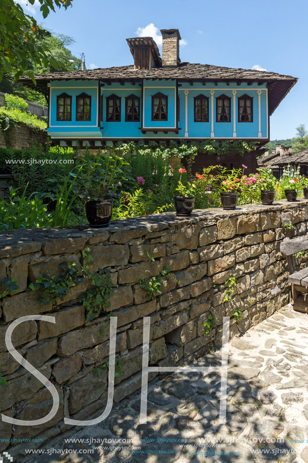 ETAR, GABROVO, BULGARIA- JULY 6, 2018: Old house in Architectural Ethnographic Complex Etar (Etara) near town of Gabrovo, Bulgaria