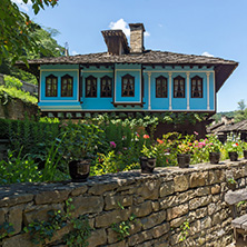ETAR, GABROVO, BULGARIA- JULY 6, 2018: Old house in Architectural Ethnographic Complex Etar (Etara) near town of Gabrovo, Bulgaria