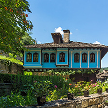 ETAR, GABROVO, BULGARIA- JULY 6, 2018: Old house in Architectural Ethnographic Complex Etar (Etara) near town of Gabrovo, Bulgaria