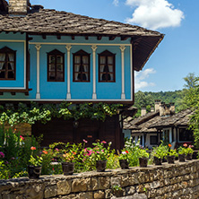 ETAR, GABROVO, BULGARIA- JULY 6, 2018: Old house in Architectural Ethnographic Complex Etar (Etara) near town of Gabrovo, Bulgaria