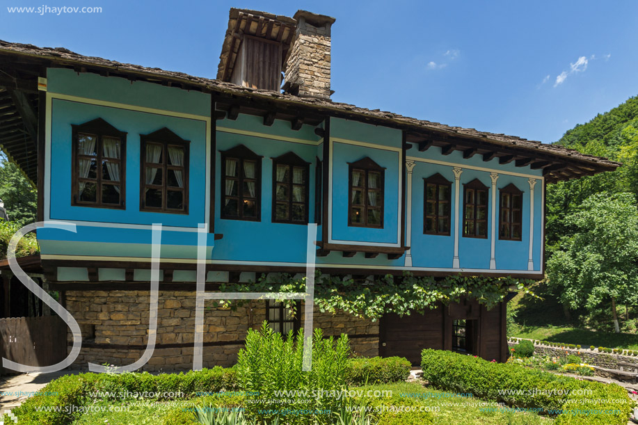 ETAR, GABROVO, BULGARIA- JULY 6, 2018: Old house in Architectural Ethnographic Complex Etar (Etara) near town of Gabrovo, Bulgaria