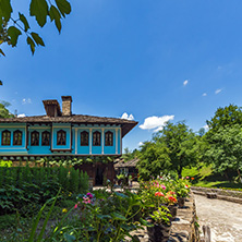 ETAR, GABROVO, BULGARIA- JULY 6, 2018: Old house in Architectural Ethnographic Complex Etar (Etara) near town of Gabrovo, Bulgaria