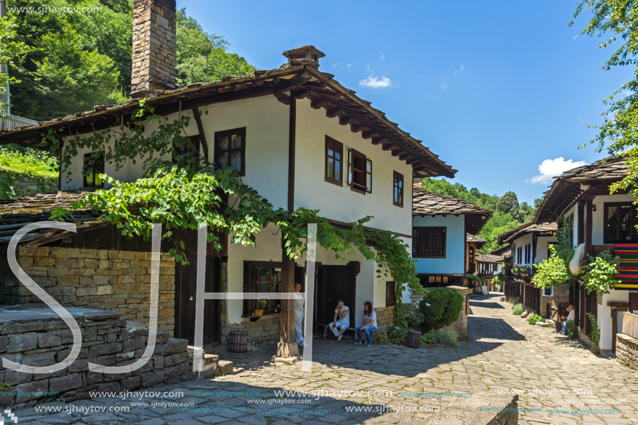 ETAR, GABROVO, BULGARIA- JULY 6, 2018: Old house in Architectural Ethnographic Complex Etar (Etara) near town of Gabrovo, Bulgaria