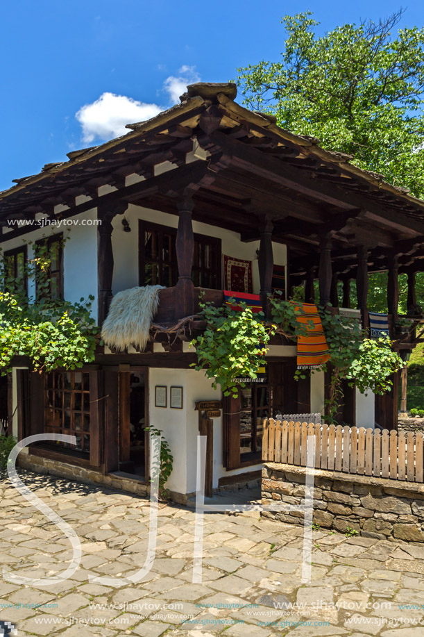 ETAR, GABROVO, BULGARIA- JULY 6, 2018: Old house in Architectural Ethnographic Complex Etar (Etara) near town of Gabrovo, Bulgaria