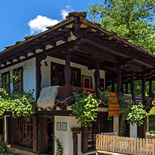 ETAR, GABROVO, BULGARIA- JULY 6, 2018: Old house in Architectural Ethnographic Complex Etar (Etara) near town of Gabrovo, Bulgaria