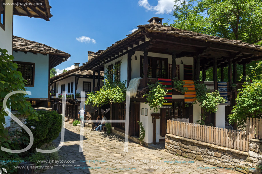 ETAR, GABROVO, BULGARIA- JULY 6, 2018: Old house in Architectural Ethnographic Complex Etar (Etara) near town of Gabrovo, Bulgaria