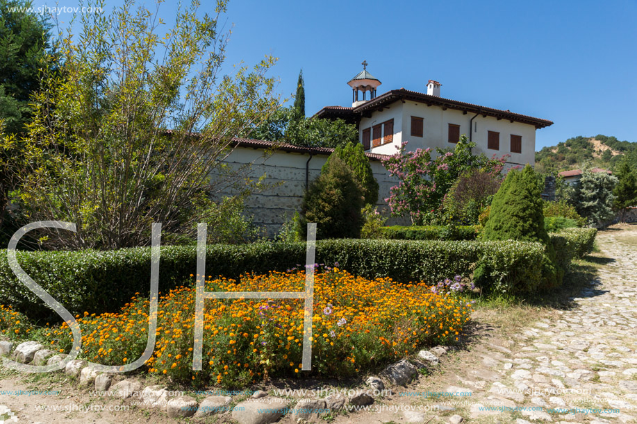 Buildings in medieval Rozhen Monastery of the Nativity of the Mother of God, Blagoevgrad region, Bulgaria