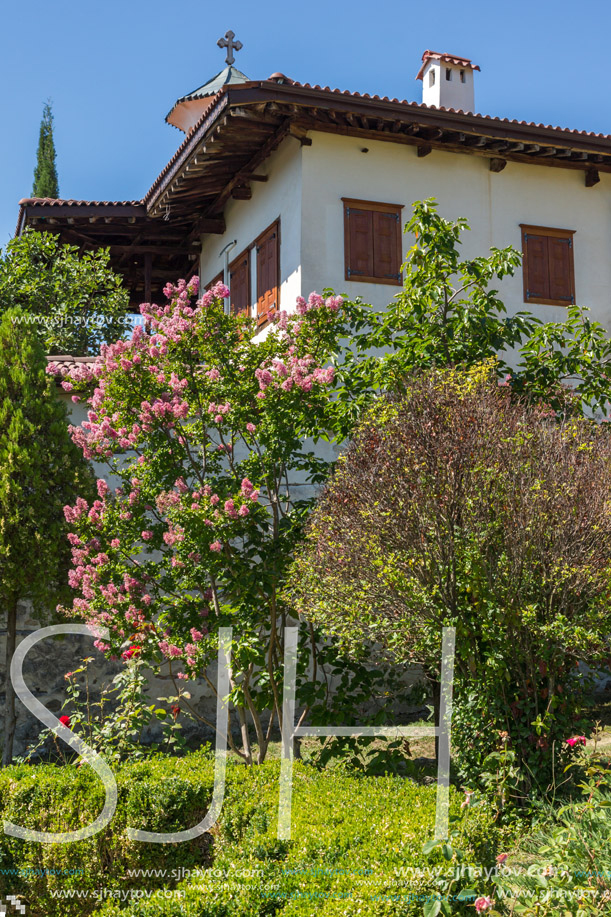 Buildings in medieval Rozhen Monastery of the Nativity of the Mother of God, Blagoevgrad region, Bulgaria