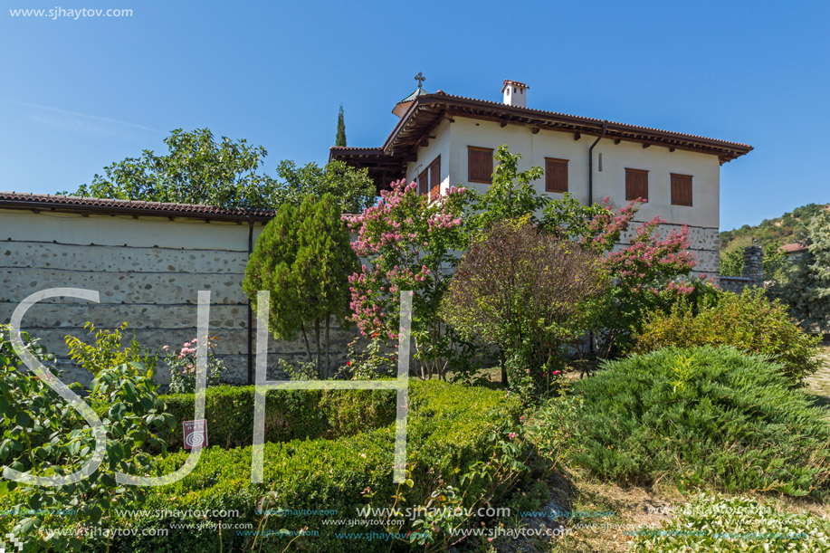 Buildings in medieval Rozhen Monastery of the Nativity of the Mother of God, Blagoevgrad region, Bulgaria