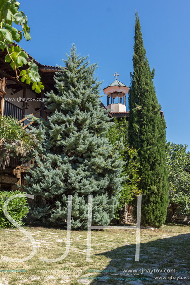 Buildings in medieval Rozhen Monastery of the Nativity of the Mother of God, Blagoevgrad region, Bulgaria