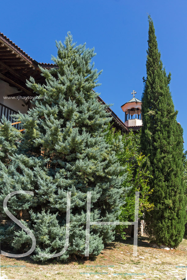 Buildings in medieval Rozhen Monastery of the Nativity of the Mother of God, Blagoevgrad region, Bulgaria