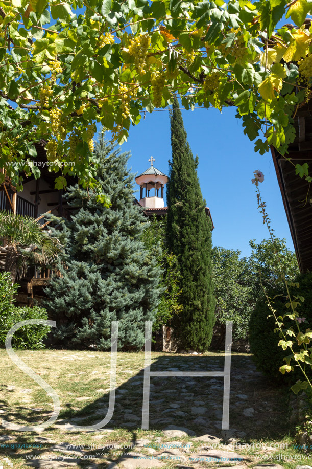 Buildings in medieval Rozhen Monastery of the Nativity of the Mother of God, Blagoevgrad region, Bulgaria