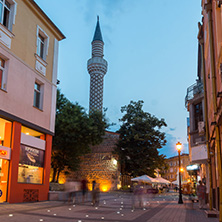 PLOVDIV, BULGARIA - AUGUST 22,  2017: Amazing night photo of Dzhumaya Mosque in city of Plovdiv, Bulgaria