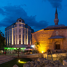 PLOVDIV, BULGARIA - AUGUST 22,  2017: Amazing night photo of Dzhumaya Mosque in city of Plovdiv, Bulgaria