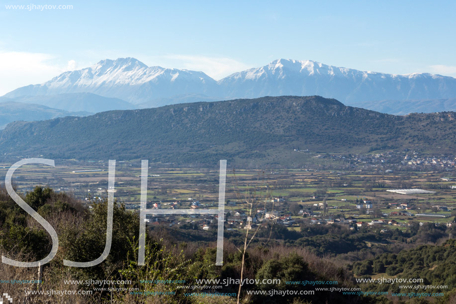 Amazing winter Landscape Pindus mountain, Epirus, Greece