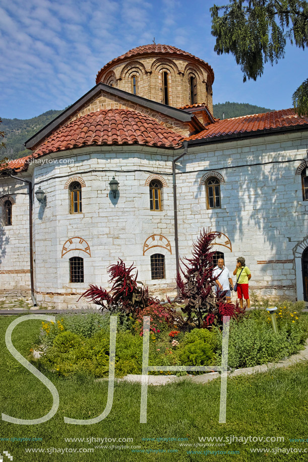 BACHKOVO MONASTERY, BULGARIA - AUGUST 30, 2015:  Buildings in Medieval Bachkovo Monastery, Bulgaria