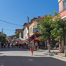 CHEPELARE, BULGARIA - AUGUST 14, 2018: Summer view of Center of the famous Bulgarian ski resort Chepelare, Smolyan Region, Bulgaria