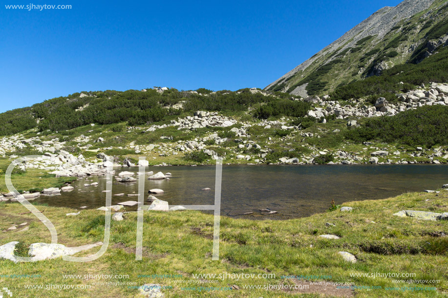 Panoramic view of Frog lake, Pirin Mountain, Bulgaria