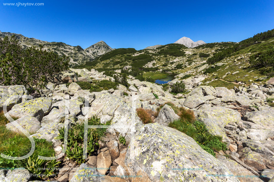 Panoramic view of Frog lake, Pirin Mountain, Bulgaria