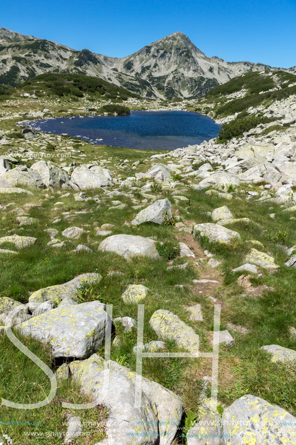 Panoramic view of Frog lake, Pirin Mountain, Bulgaria