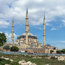 EDIRNE, TURKEY - MAY 26, 2018: Built by architect Mimar Sinan between 1569 and 1575 Selimiye Mosque in city of Edirne,  East Thrace, Turkey