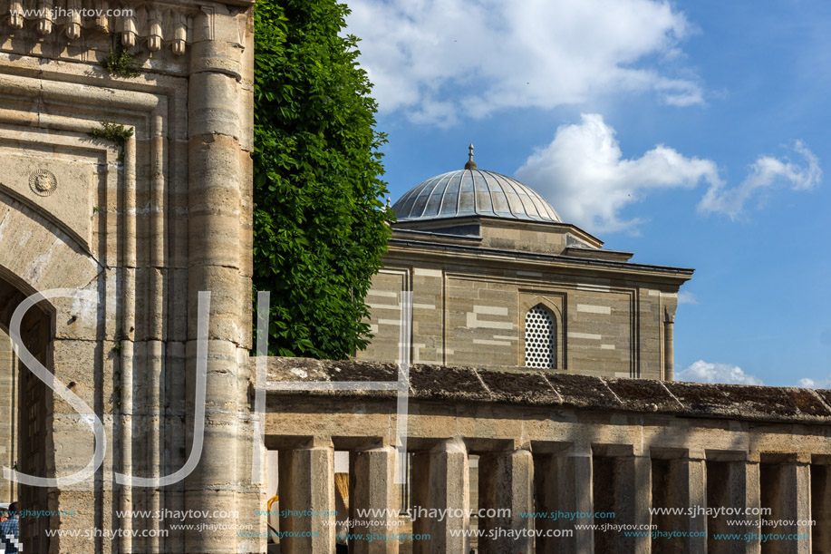 EDIRNE, TURKEY - MAY 26, 2018: Built by architect Mimar Sinan between 1569 and 1575 Selimiye Mosque in city of Edirne,  East Thrace, Turkey