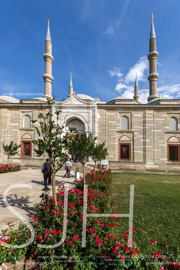 EDIRNE, TURKEY - MAY 26, 2018: Built by architect Mimar Sinan between 1569 and 1575 Selimiye Mosque in city of Edirne,  East Thrace, Turkey