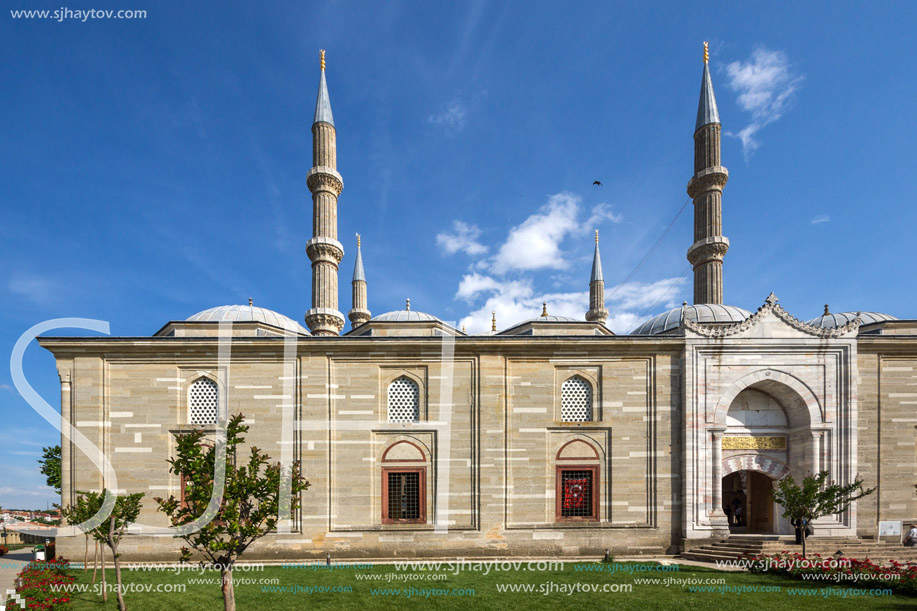 EDIRNE, TURKEY - MAY 26, 2018: Built by architect Mimar Sinan between 1569 and 1575 Selimiye Mosque in city of Edirne,  East Thrace, Turkey