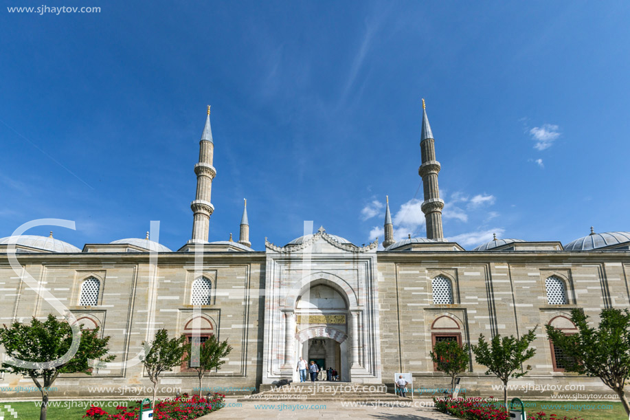 EDIRNE, TURKEY - MAY 26, 2018: Built by architect Mimar Sinan between 1569 and 1575 Selimiye Mosque in city of Edirne,  East Thrace, Turkey