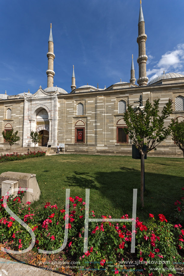 EDIRNE, TURKEY - MAY 26, 2018: Built by architect Mimar Sinan between 1569 and 1575 Selimiye Mosque in city of Edirne,  East Thrace, Turkey