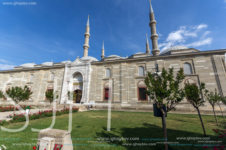 EDIRNE, TURKEY - MAY 26, 2018: Built by architect Mimar Sinan between 1569 and 1575 Selimiye Mosque in city of Edirne,  East Thrace, Turkey