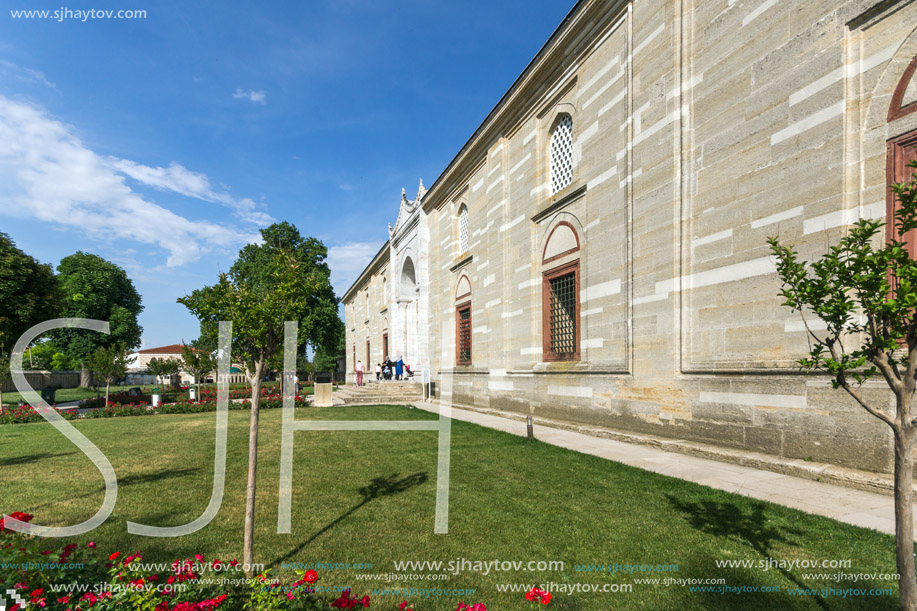 EDIRNE, TURKEY - MAY 26, 2018: Built by architect Mimar Sinan between 1569 and 1575 Selimiye Mosque in city of Edirne,  East Thrace, Turkey