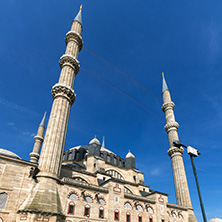 EDIRNE, TURKEY - MAY 26, 2018: Built by architect Mimar Sinan between 1569 and 1575 Selimiye Mosque in city of Edirne,  East Thrace, Turkey