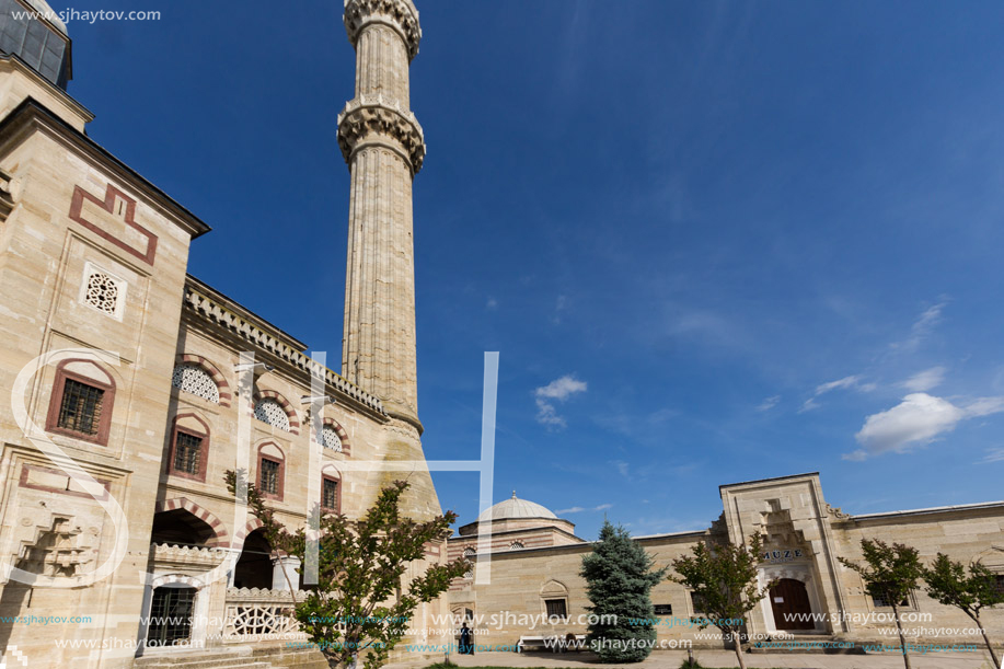 EDIRNE, TURKEY - MAY 26, 2018: Built by architect Mimar Sinan between 1569 and 1575 Selimiye Mosque in city of Edirne,  East Thrace, Turkey