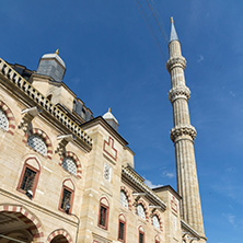 EDIRNE, TURKEY - MAY 26, 2018: Built by architect Mimar Sinan between 1569 and 1575 Selimiye Mosque in city of Edirne,  East Thrace, Turkey